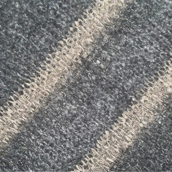 Mesh Lauren Conrad sweater fall knit winter light weight striped boho grey /tan - Picture 4 of 4